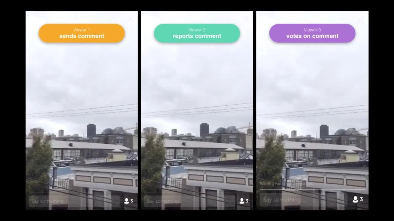 La moderazione dei commenti su Periscope