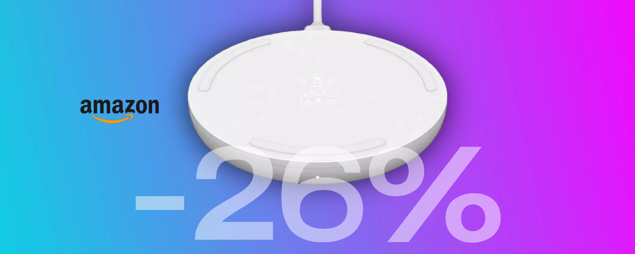 Belkin, l'amato tappetino BoostCharge per la ricarica wireless è in OFFERTA (-26%)