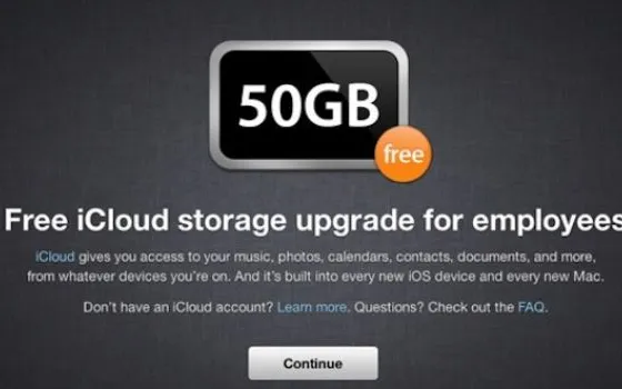 50GB su iCloud, gratis per i dipendenti Apple