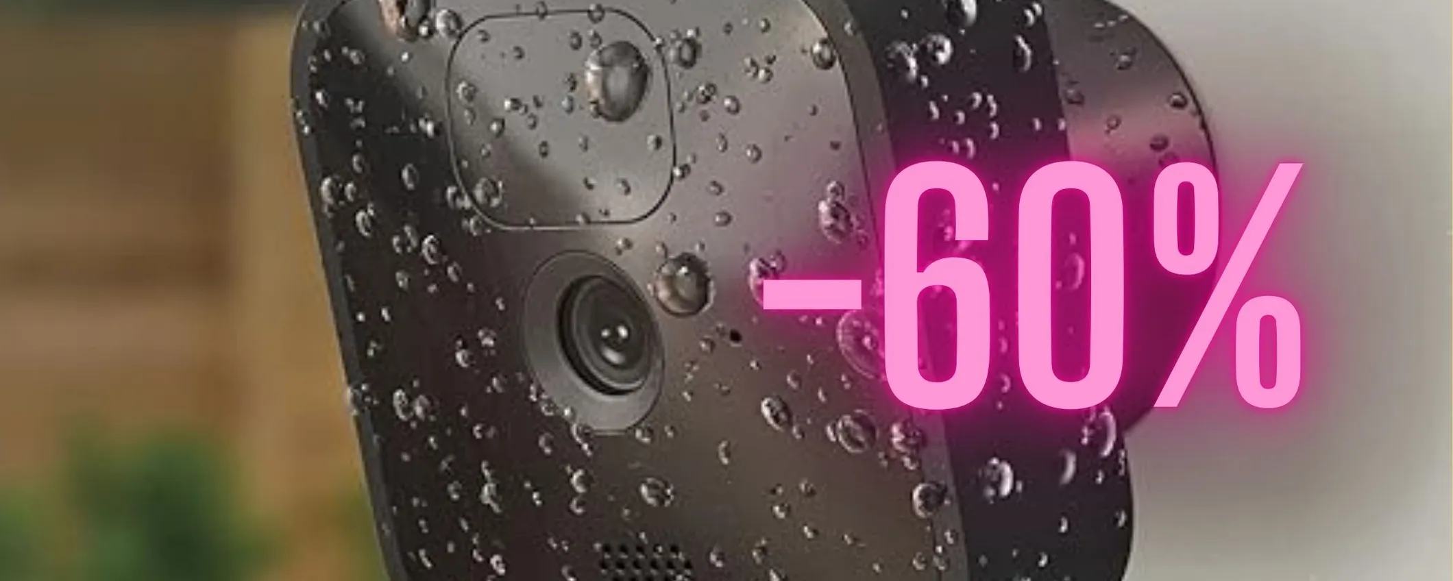 Videocamera di sicurezza per esterno al 60% di sconto su Amazon