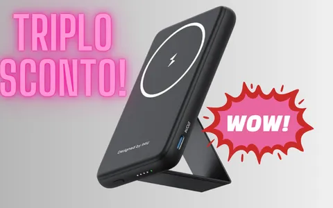 Power Bank Magsafe INIU a soli 9€: applica il triplo sconto, solo su Amazon