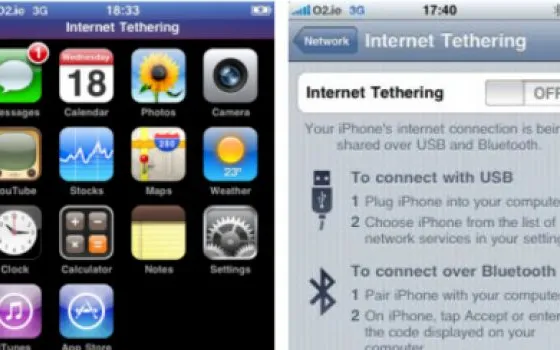 Sviluppatore abilita il tethering in iPhone 3.0 beta