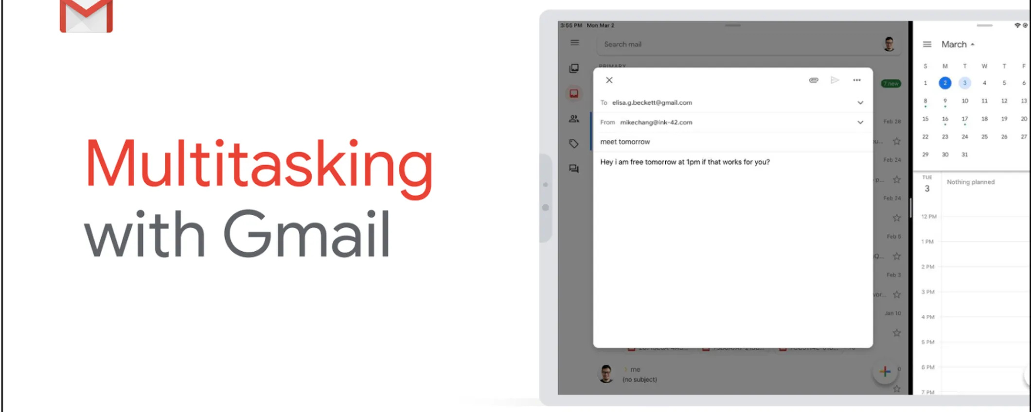 Gmail supporta la Split View su iPadOS