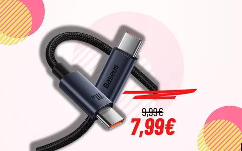 Cavo USB-C da 1 Metro: L'Affare da Non Perdere a soli 7,99€ con Coupon del 20%!