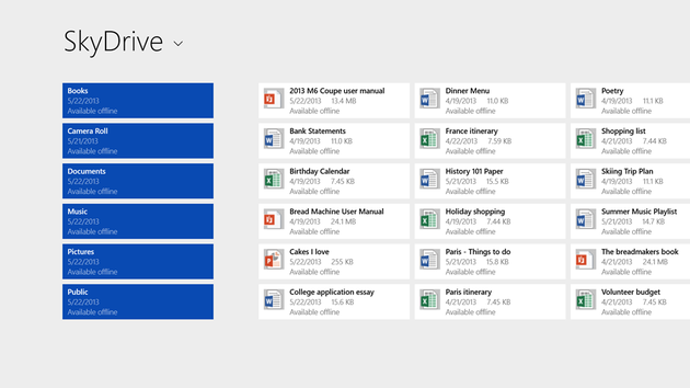 Windows 8.1 salverà i file direttamente su SkyDrive.
