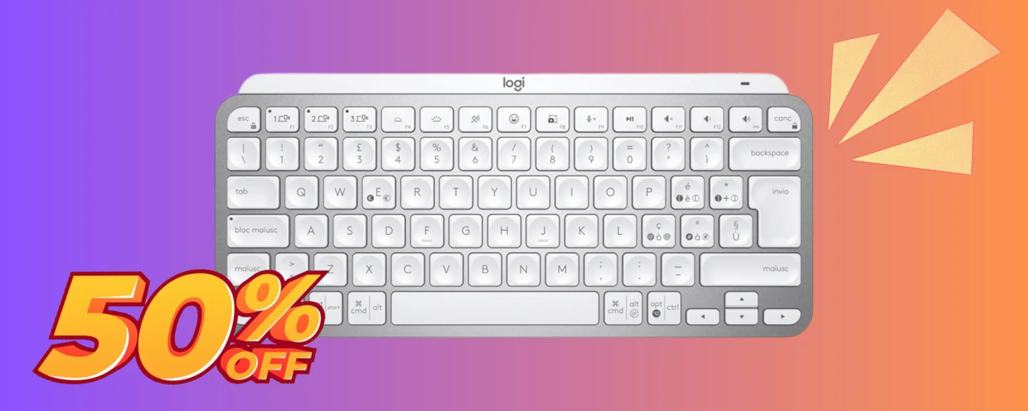 Mini Tastiera Illuminata Logitech a metà prezzo: offerta bomba su Amazon
