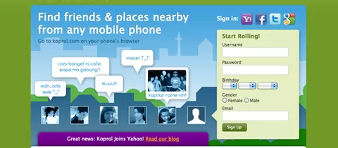 Yahoo ha acquistato Koprol: il social network si fa georeferenziato