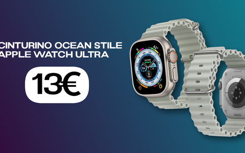 Apple Watch diventa Ultra con il cinturino stile Ocean di Apple (13€)