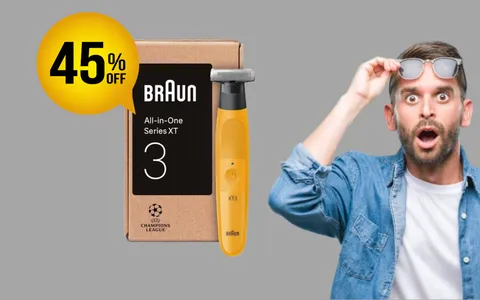 Rasoio elettrico tutto-in-uno Braun a quasi metà prezzo: maxi sconto del -45%