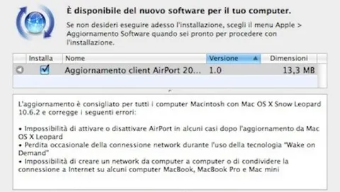 Aggiornamenti per Airport e nuovi firmware MacBook, Macbook Pro e SuperDrive