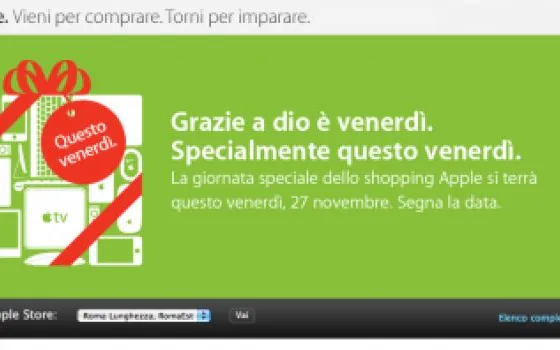 Confermato il Black Friday anche negli Apple retail Store