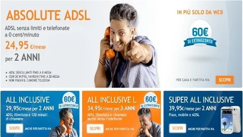 Infostrada: 60 euro di sconto extra per chi aderirà ad Absolute ADSL o ai piani All Inclusive