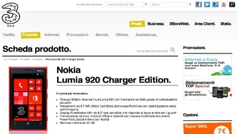 Nokia Lumia 920: ecco l'offerta esclusiva di 3 Italia