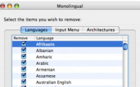 Monolingual: eliminare le localizzazioni che non servono