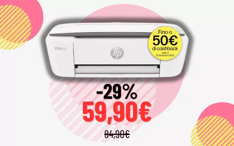 ESCLUSIVO: Stampante HP compresi 4 mesi di inchiostro a soli 59€ su Amazon!