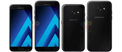 Galaxy A5 (2017) e A3 (2017), immagini ufficiali