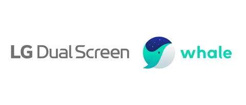 Smartphone LG Dual Screen con browser Naver Whale