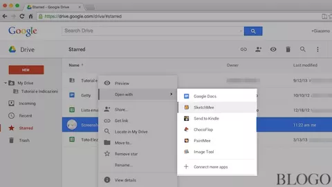 Google Drive, aprire i documenti con le app compatibili installate su Mac