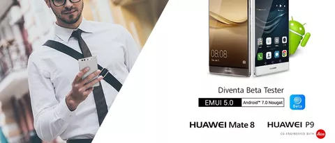 Android 7.0 Nougat con EMUI 5.0 per Huawei P9