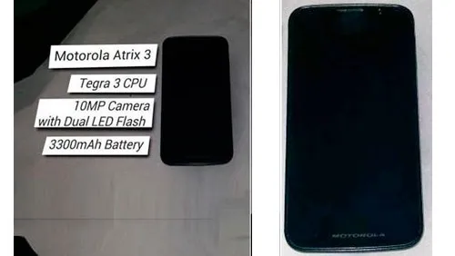 Motorola Atrix 3, prime informazioni
