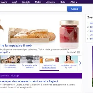 Nuova Home Page di Yahoo