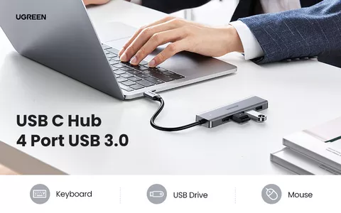 BASTANO 14 EURO per l'Hub con 4 Porte USB C: offerta IMPERDIBILE