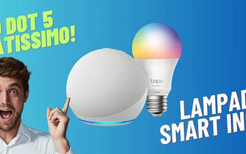 Echo Dot 5 è in sconto SUPER con lampadina smart INCLUSA!