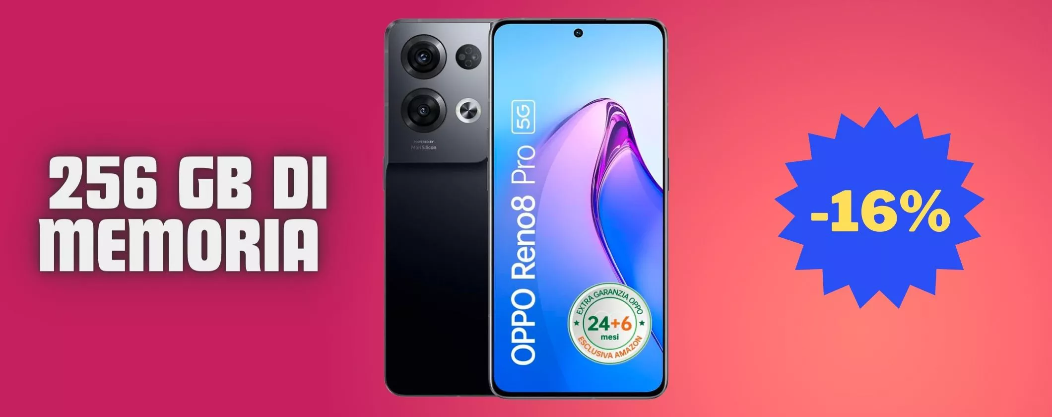 OPPO RENO 8 PRO: ecco il prezzo stracciato di Amazon