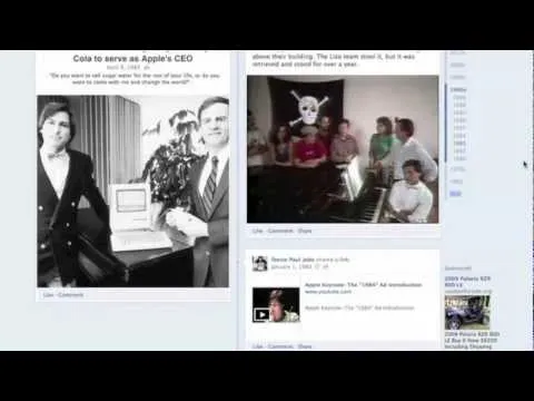 Steve Jobs 1955 - 2011 with Facebook Timeline