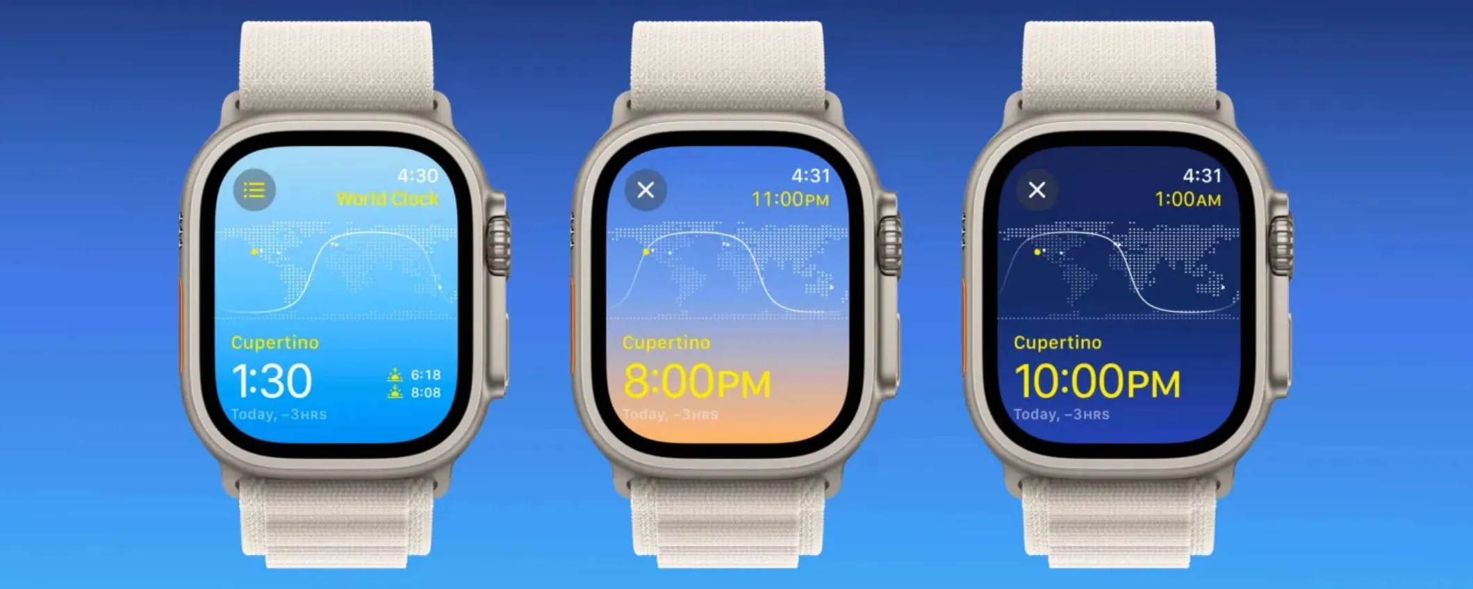 World Clock su watchOS 10: cosa c'è di nuovo