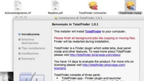 TotalFinder aggiunge i tab a Finder
