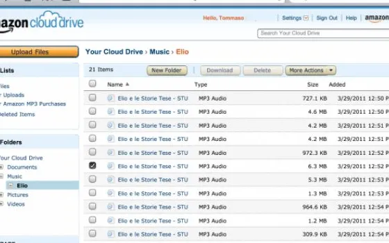 Amazon Cloud Drive permette lo streaming dei brani su iOS