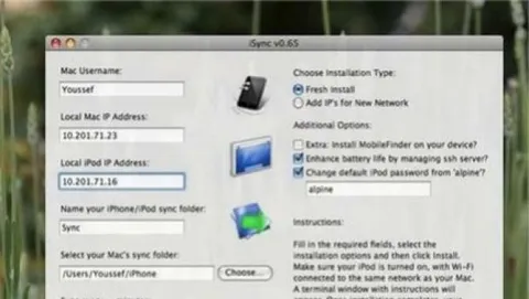 iPhone iSync: sincronizzazione wifi di iPhone/iPod Touch