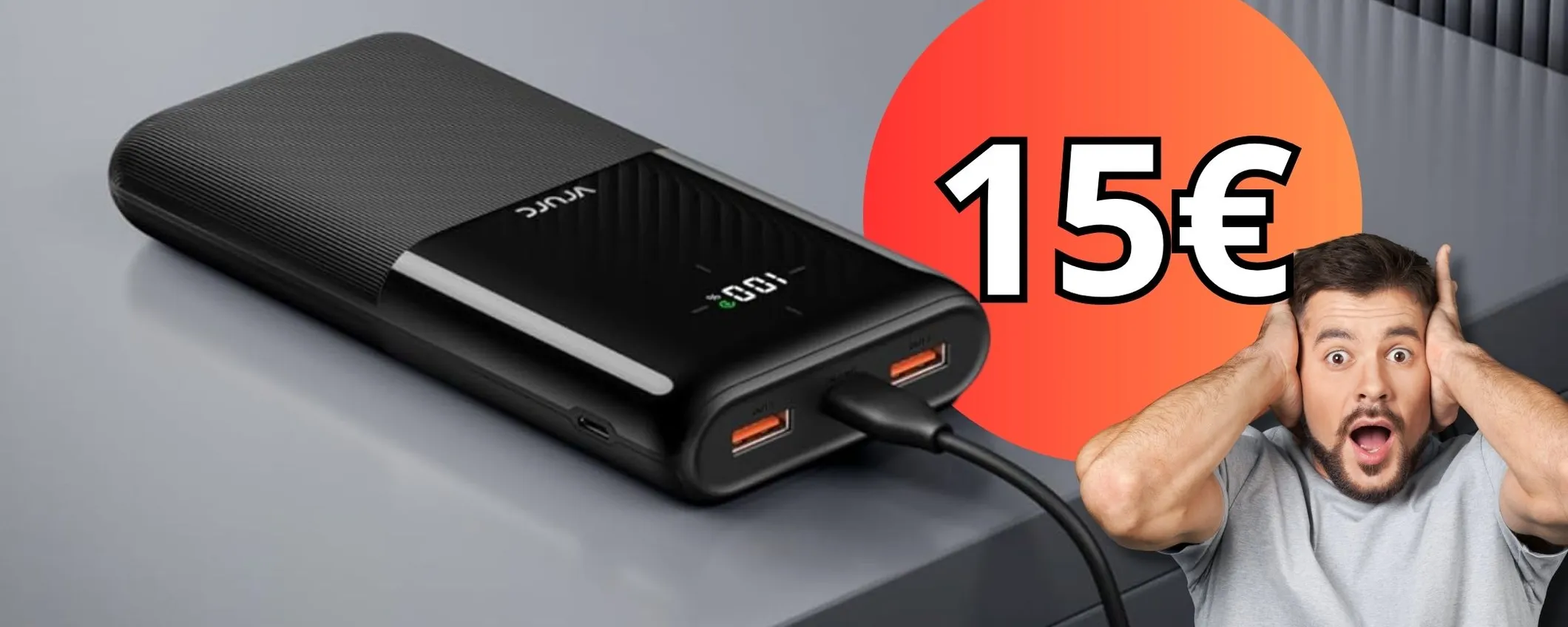 Power Bank ultra potente A SOLI 15€: il regalo di Natale ideale è qui