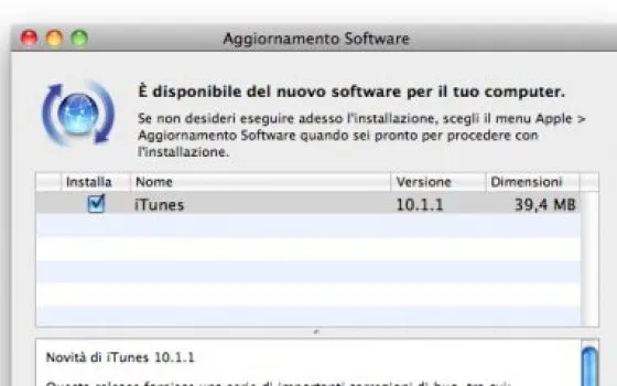 Apple rilascia iTunes 10.1.1