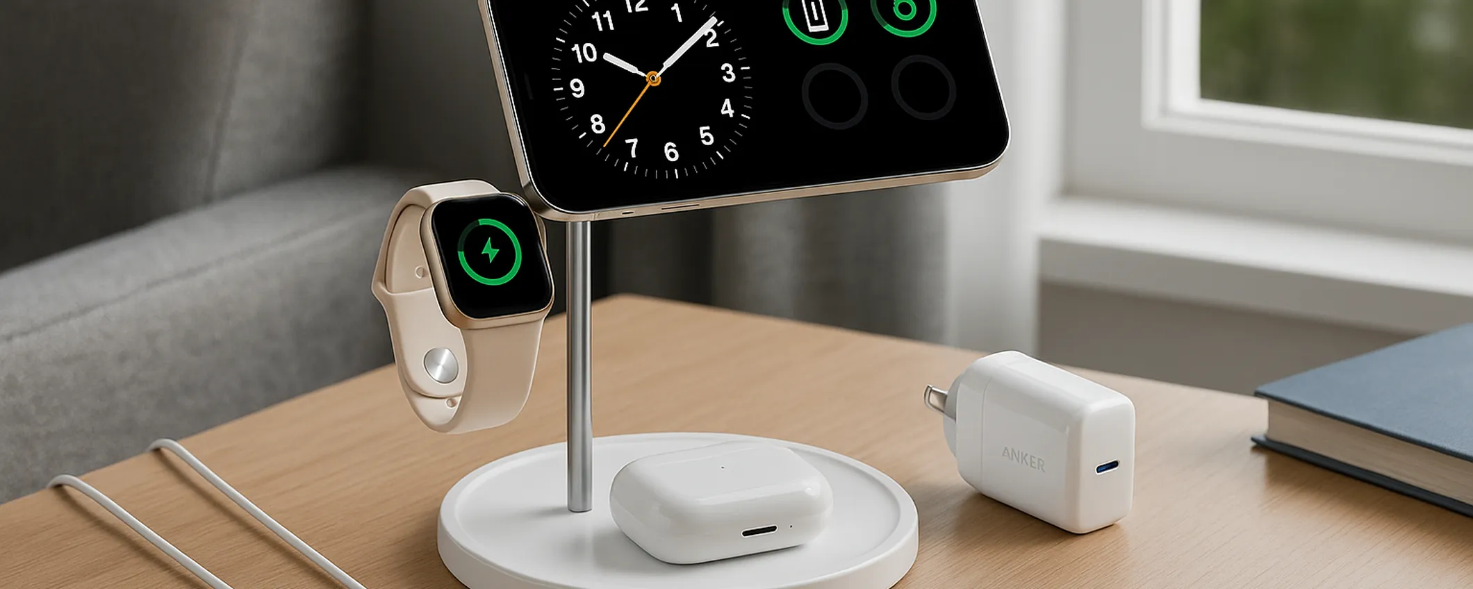 Anker MagGo 3-in-1: ordine, stile e ricarica rapida in offerta a 65€