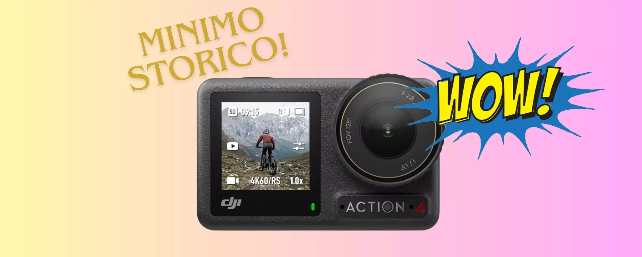 Riprese in 4K impeccabili con l'Action cam al suo prezzo minimo storico