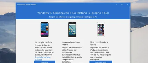 Windows 10, l'app Phone Companion
