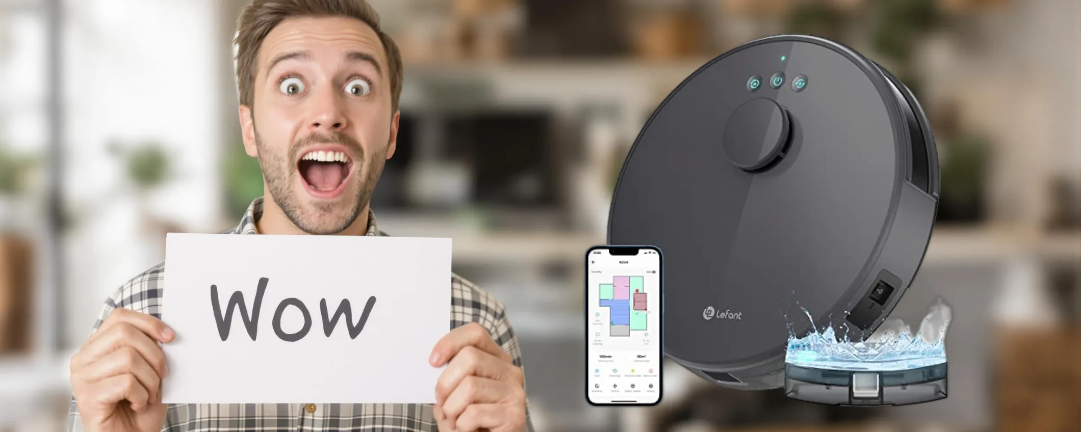 Robot aspirapolvere 2-in-1 LEFANT M1: oggi lo paghi meno della metà (-58%)!
