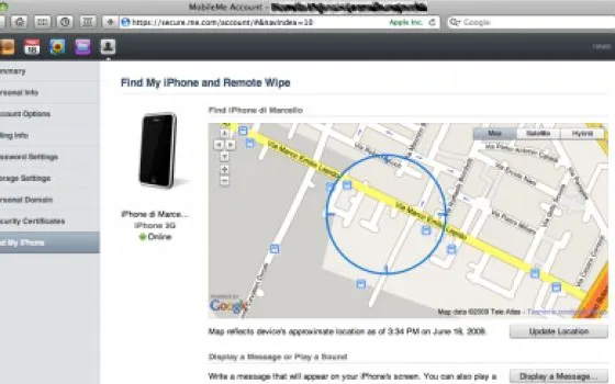 Prova su strada di Find My iPhone!