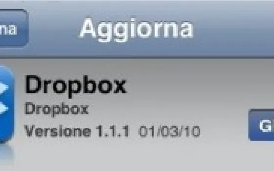 Dropbox per iPhone si aggiorna alla versione 1.1.1