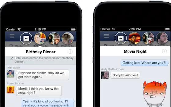 Facebook 6.0 porta Sticker e Chat Head su iOS