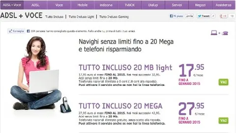 Tiscali: sino al 12 luglio sconti sugli abbonamenti Tutto Incluso e ADSL 20 MEGA