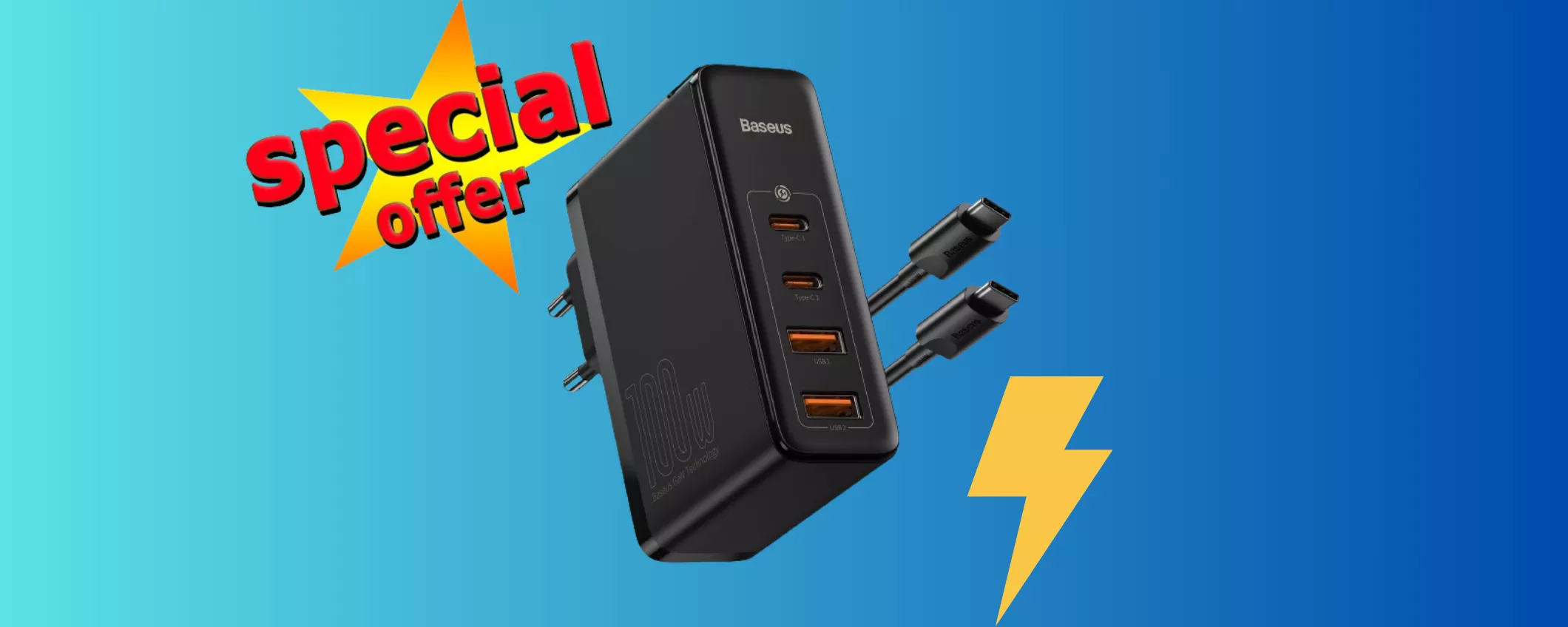 Caricatore USB C 4-in-1 a prezzo stracciato con il coupon sconto Amazon