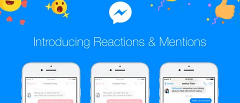 Facebook Messenger, arrivano le reazioni