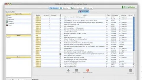 LimeWire: p2p Open Source