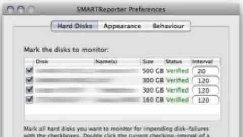 SMARTReporter: utility per il monitoraggio dell'hard disk