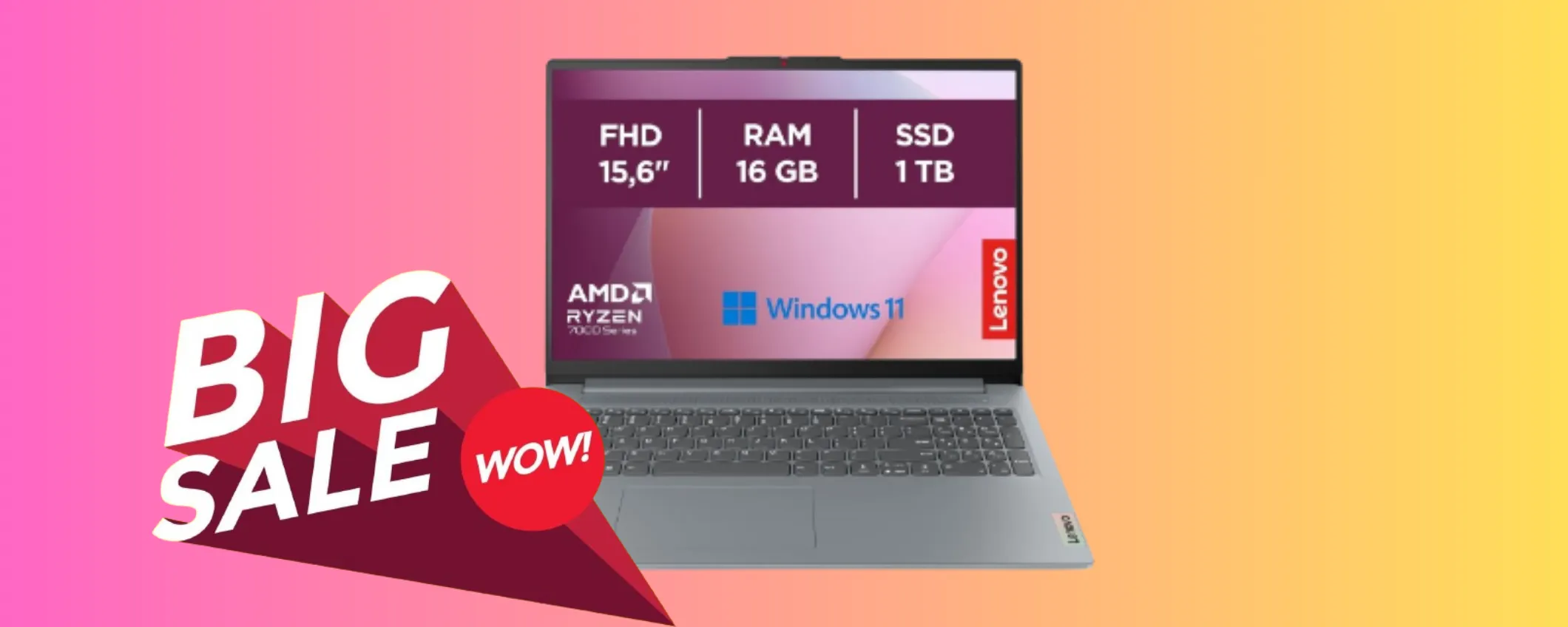 Risparmia più di 200€ sul Lenovo IdeaPad Slim 3: la promozione è una bomba