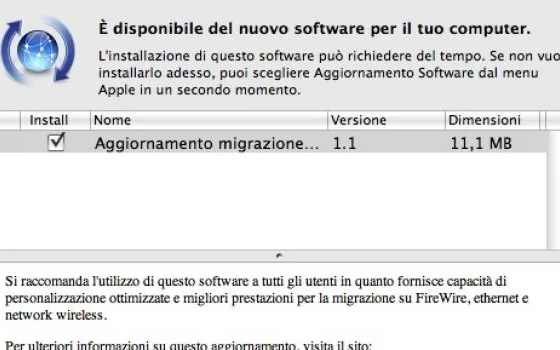 Aggiornamento migrazione e condivisione DVD/CD