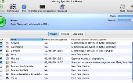 Missing Sync rende la comunicazione fra OS X e BlackBerry un gioco da Mac user